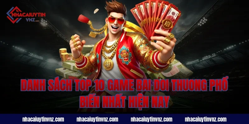 Danh sách top 10 game bai doi thuong phổ biến nhất hiện nay